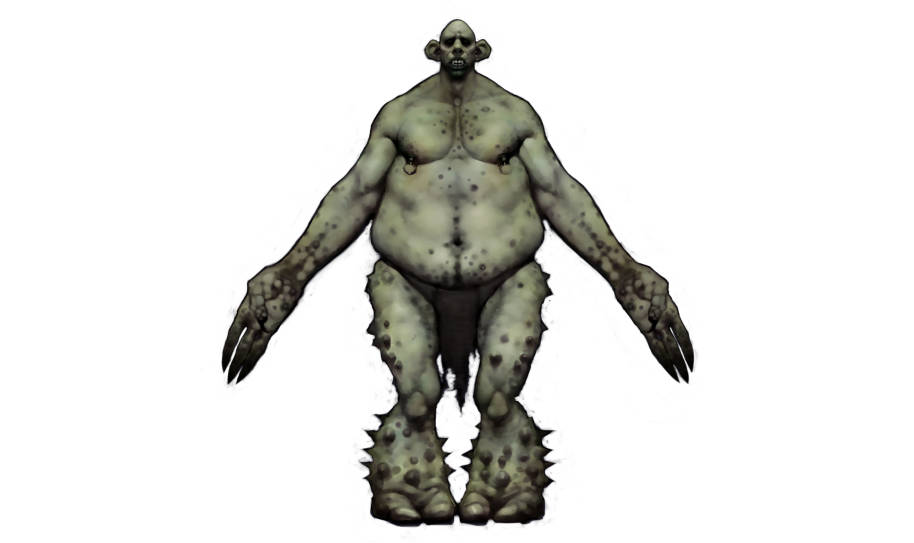 illustration of a mountain troll 