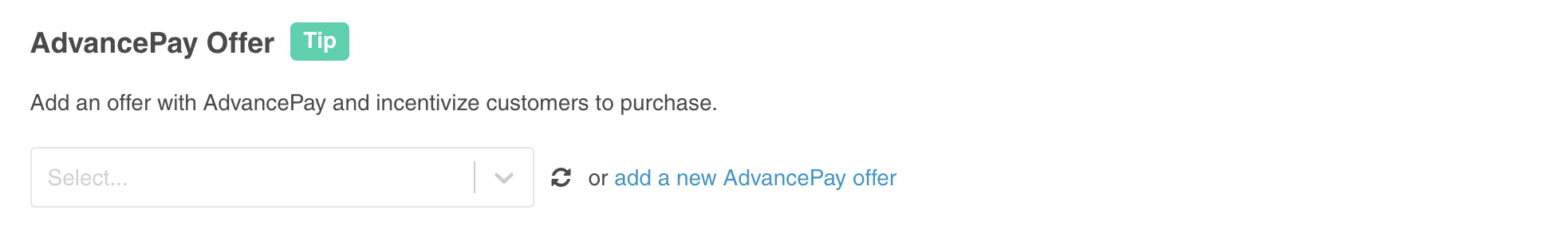 AdvancePay Offer Add Section