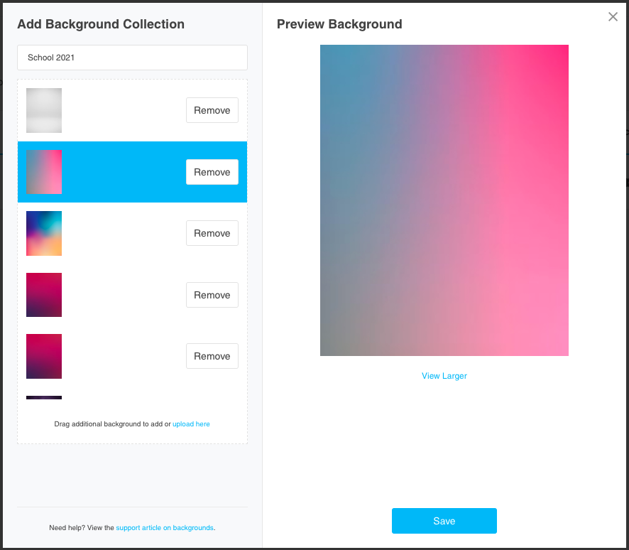 Backgrounds - Adding bg