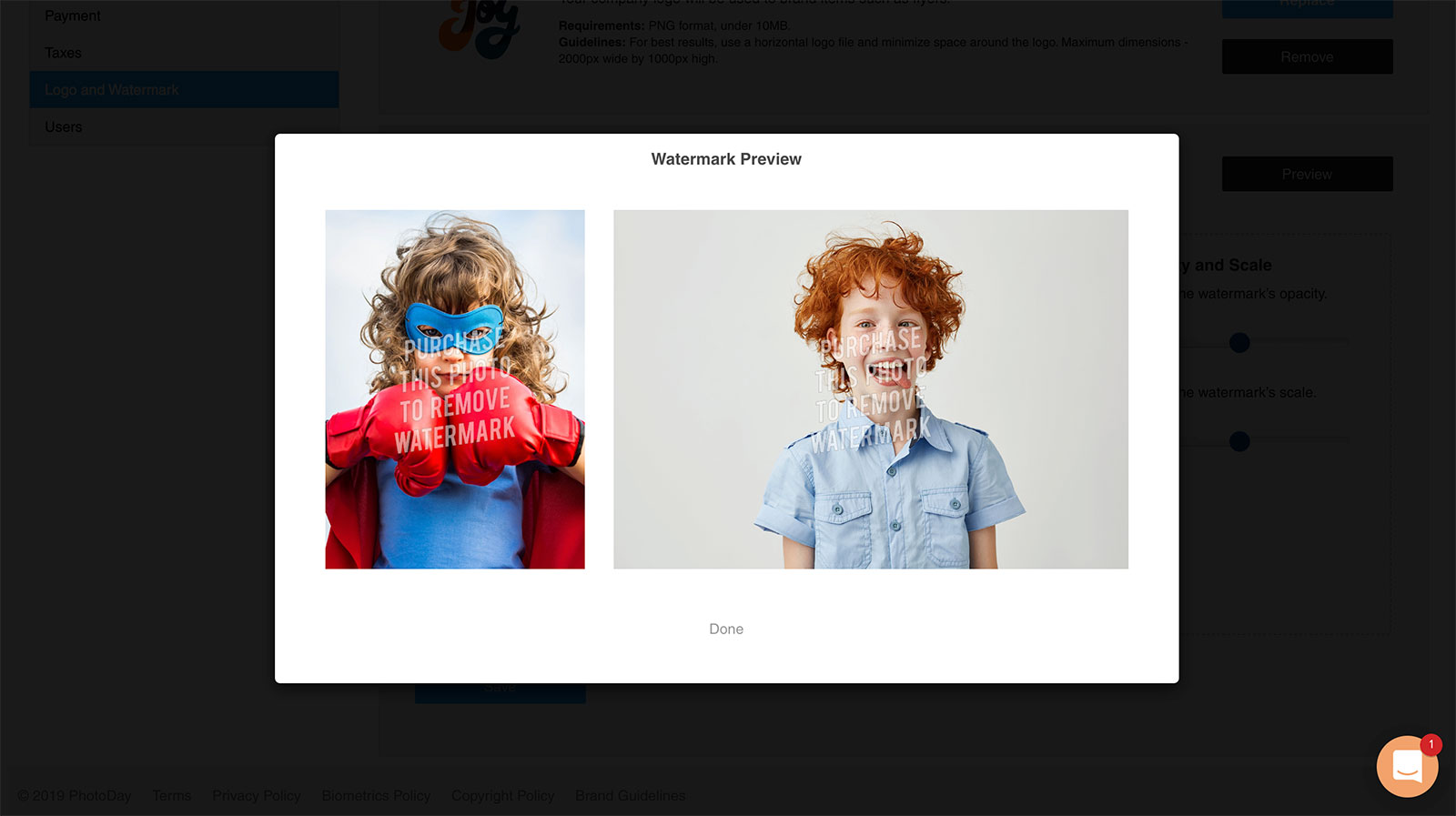 My Studio - Watermark Preview