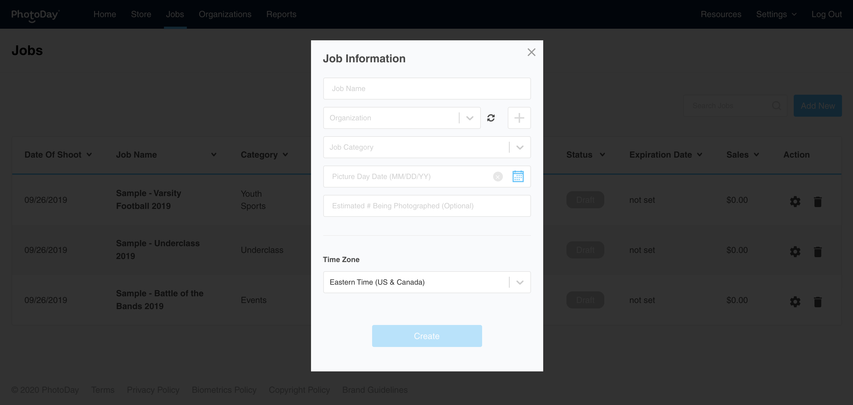 Job Info