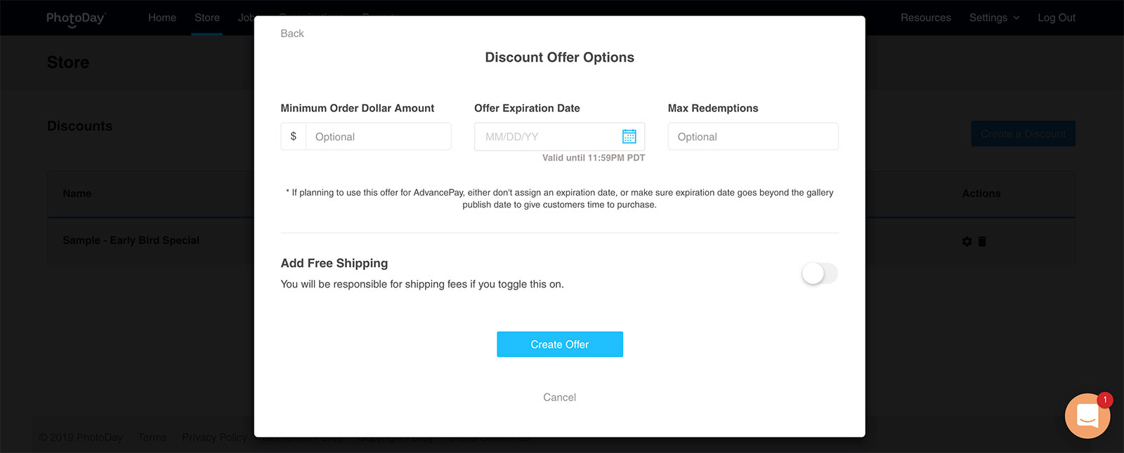 Store - Discounts - Modal step 2