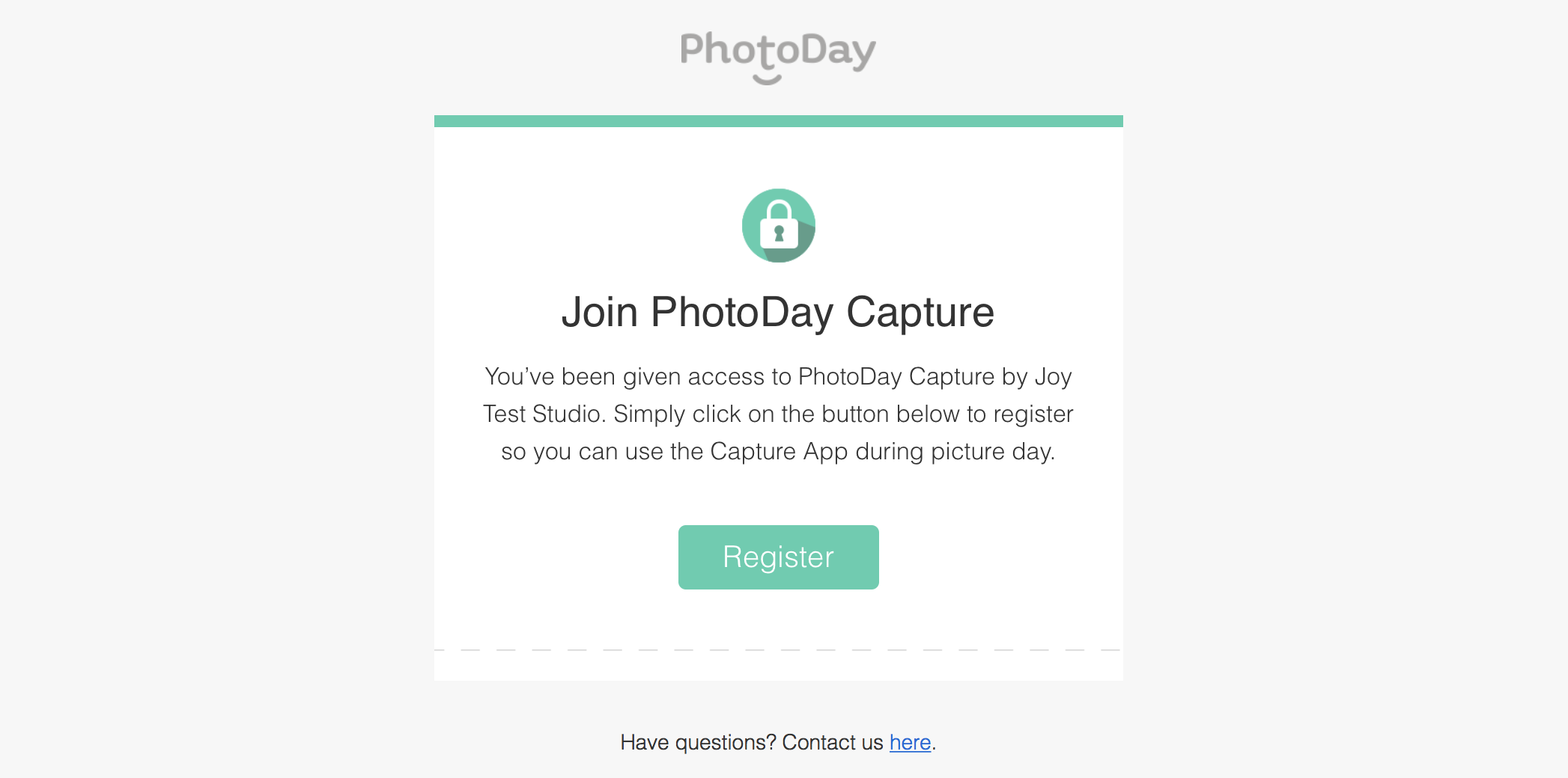 User - Invitation email