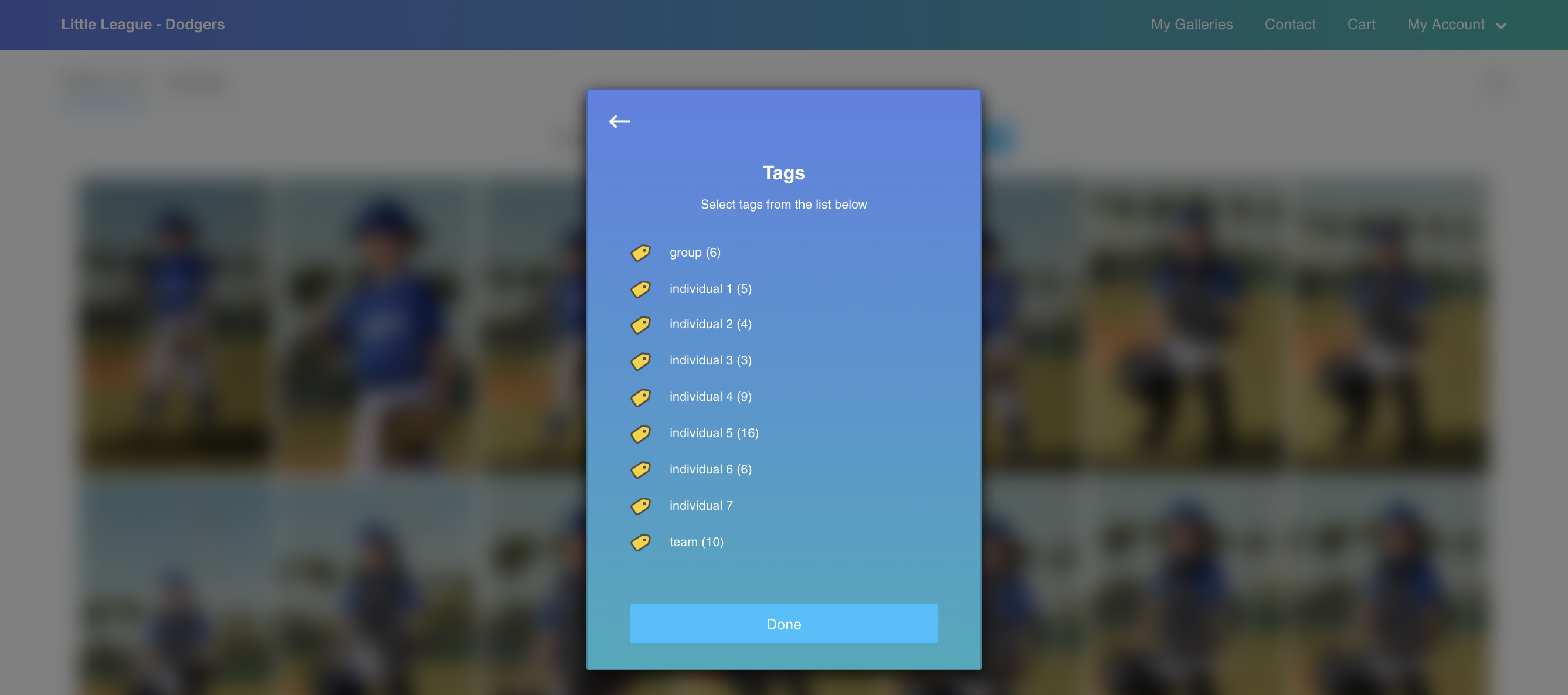 Customer - Tag Selection