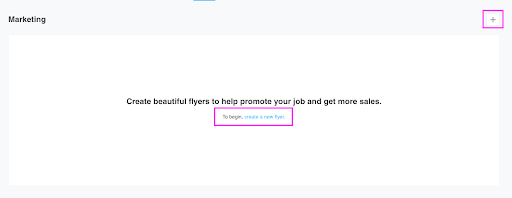 Empty flyers section - Add new btn