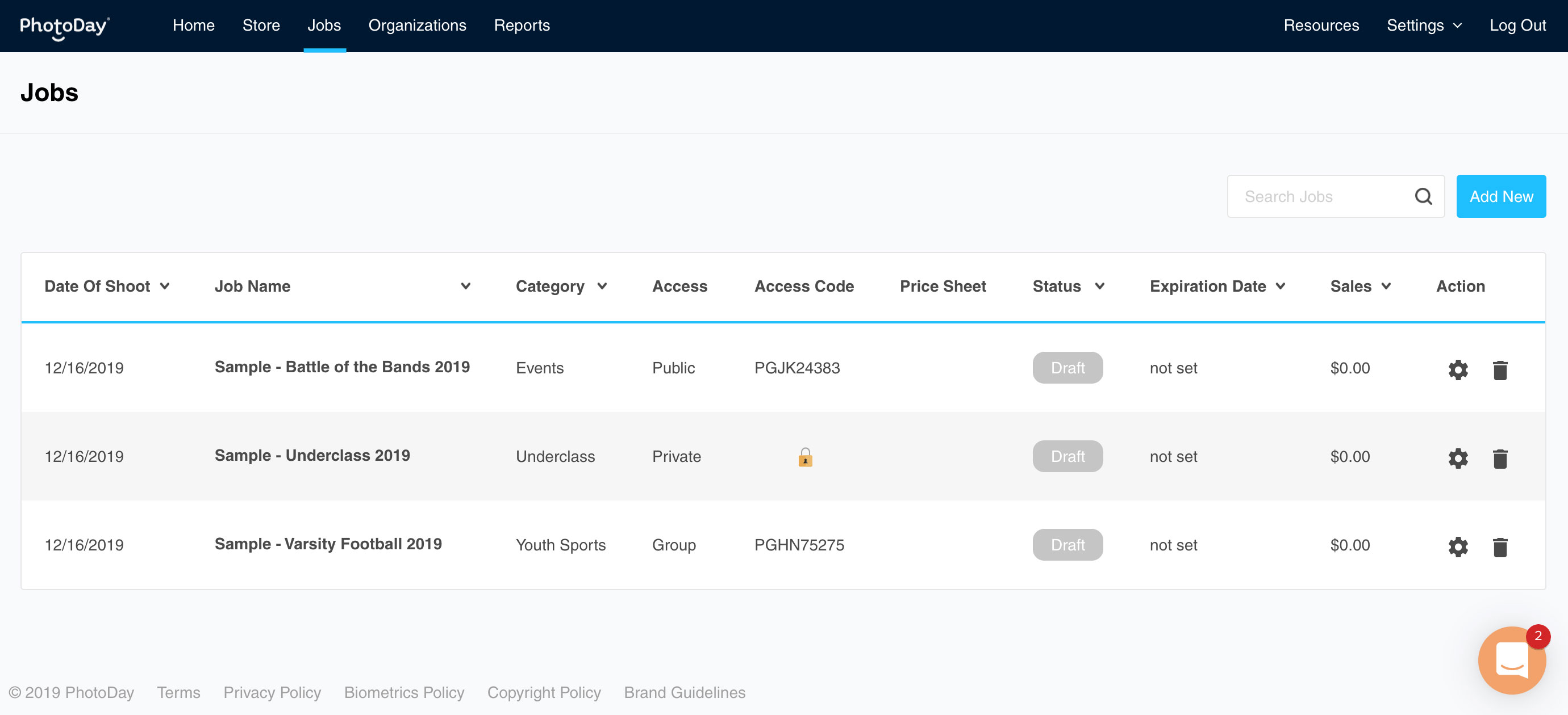 Job Section
