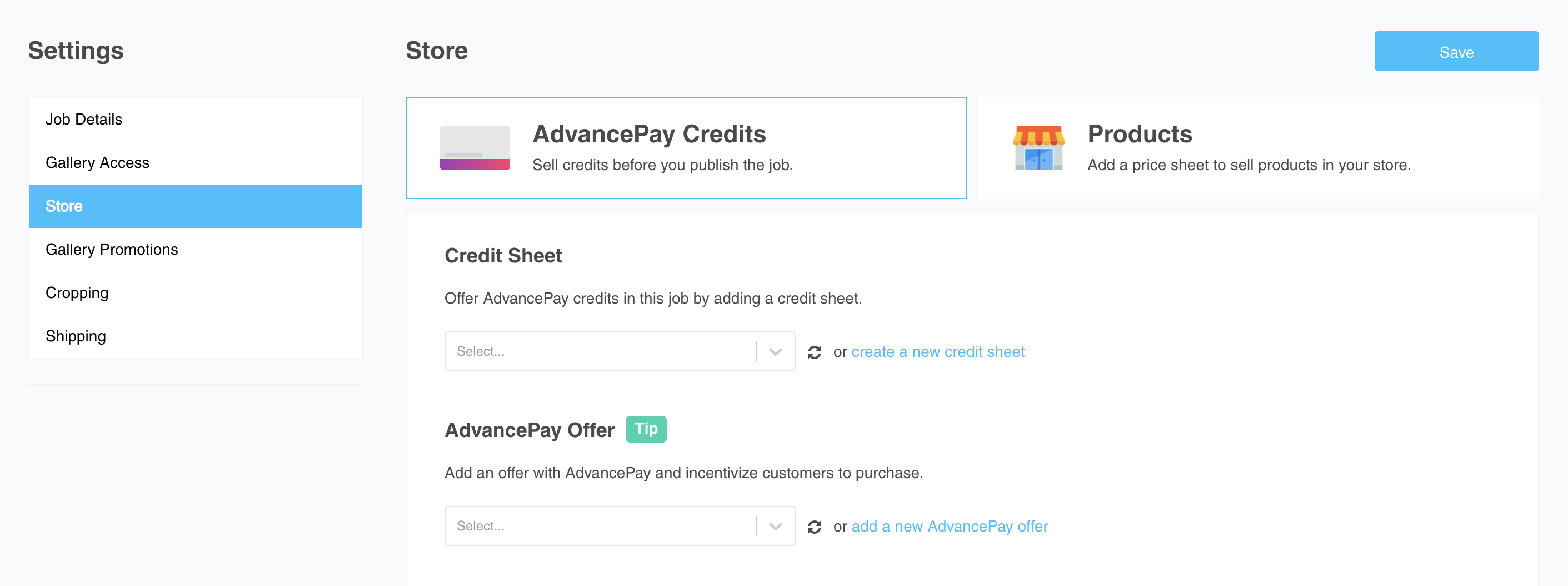 Jobs - Advance Pay page