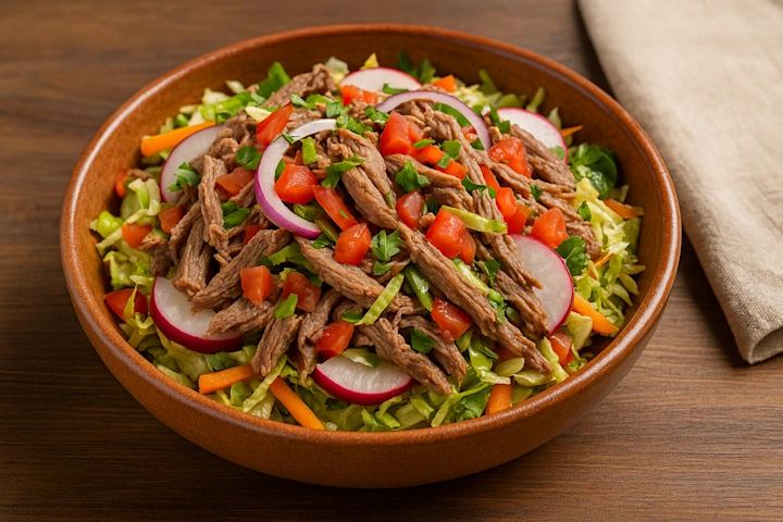 SALPICÓN DE CARNE DESHEBRADA DE RES