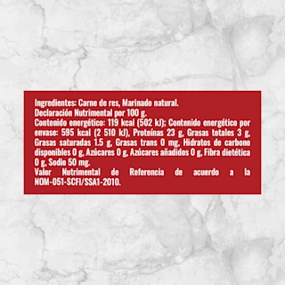 81014 CARNE PICADA DE PULPA BOLA DE RES Info Nutrimental