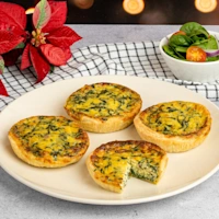 MINI QUICHES DE ESPINACAS CON QUESO