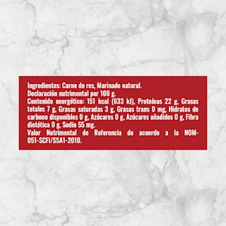 81042 BISTEC TOP SIRLOIN DE RES Info Nutrimental