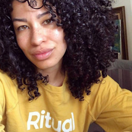 Instagram image showing a Ritual partner wearing Ritual sweatshirt