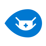 Ícono de hospital y tratamiento Ícono de hospital y tratamiento