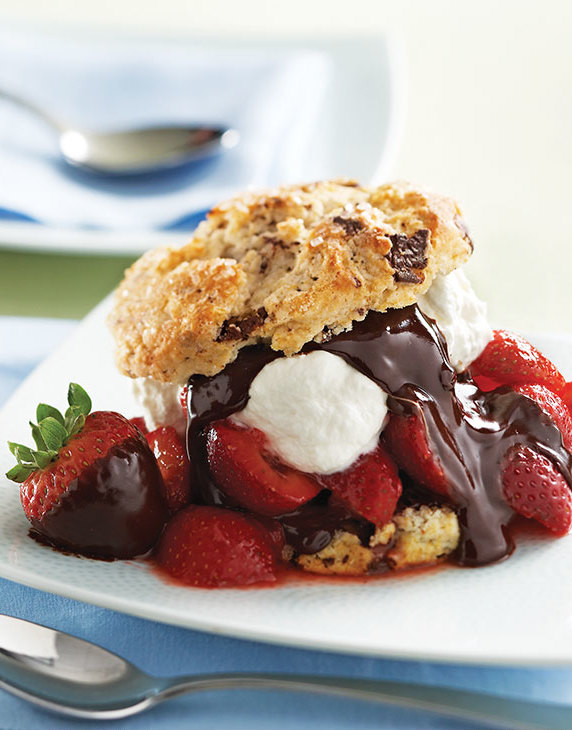 Chocolate-Covered Strawberry Shortcakes