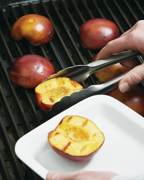 Grilling the nectarines brings out sweetness in the fruit, and grill marks help add color to the wraps.