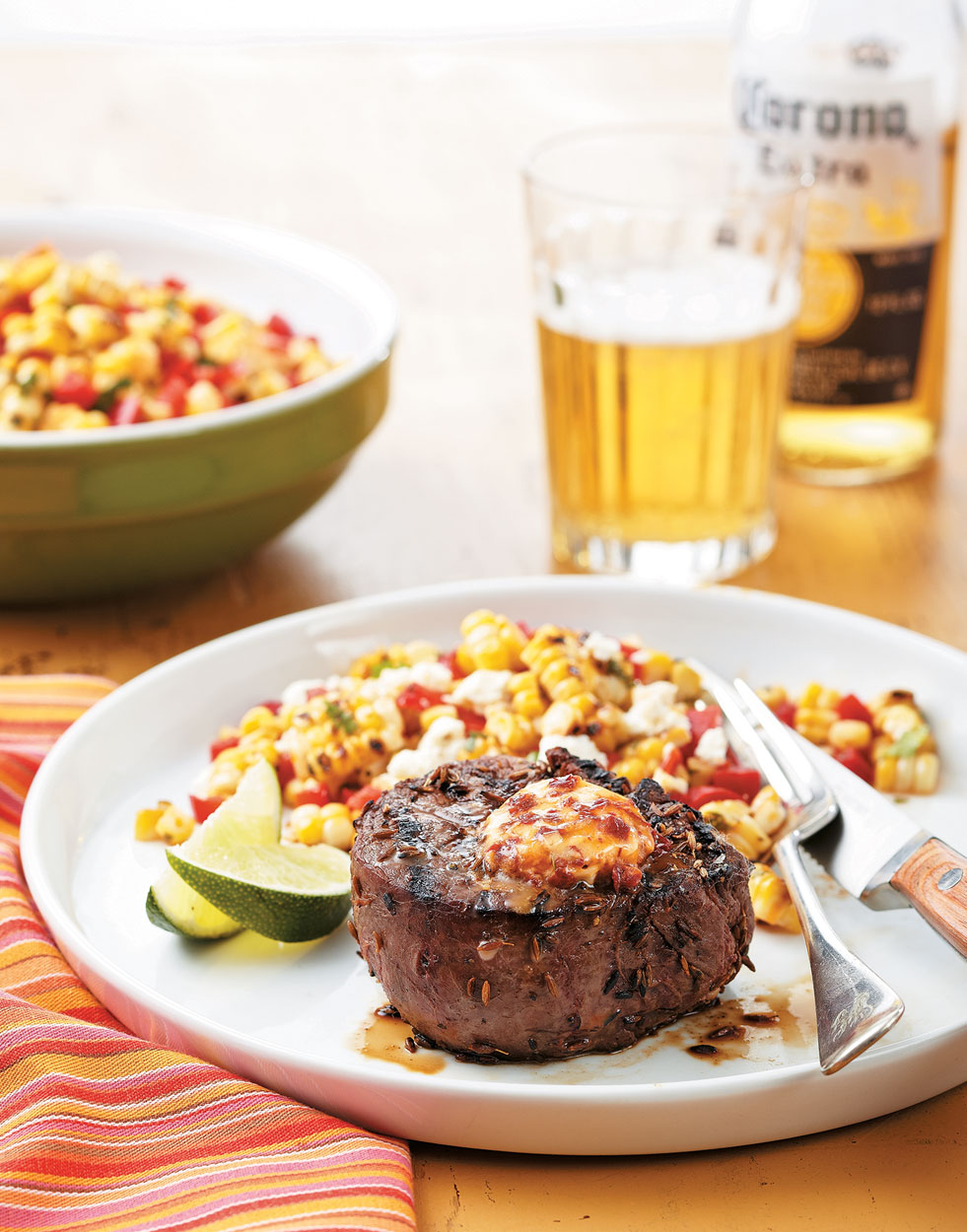 Cumin-Spiced Filets with chipotle butter