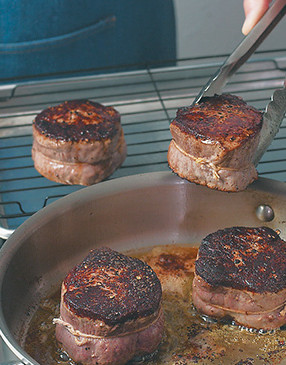 To prevent the bottoms from getting soggy, let the filets cool on a wire rack before making the pockets.