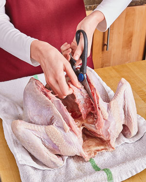 How to Spatchcock a Turkey — Step 3: Remove the Ribs