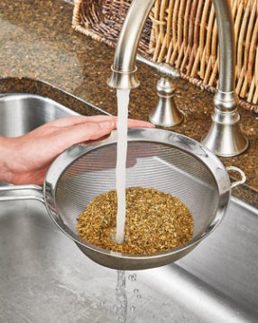 As with most whole grains, it’s best to rinse freekeh before cooking it to remove any hidden debris.