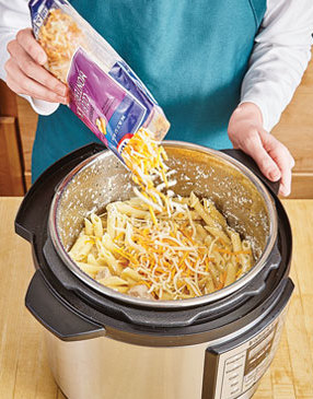 Adding Colby Jack for Instant Pot chicken, bacon & ranch pasta
