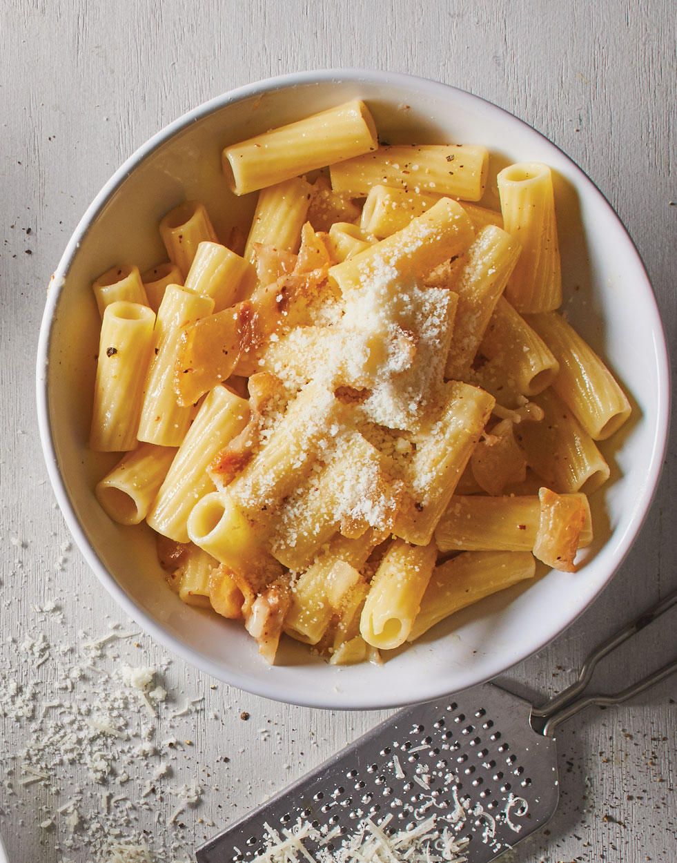 Gricia with Rigatoni