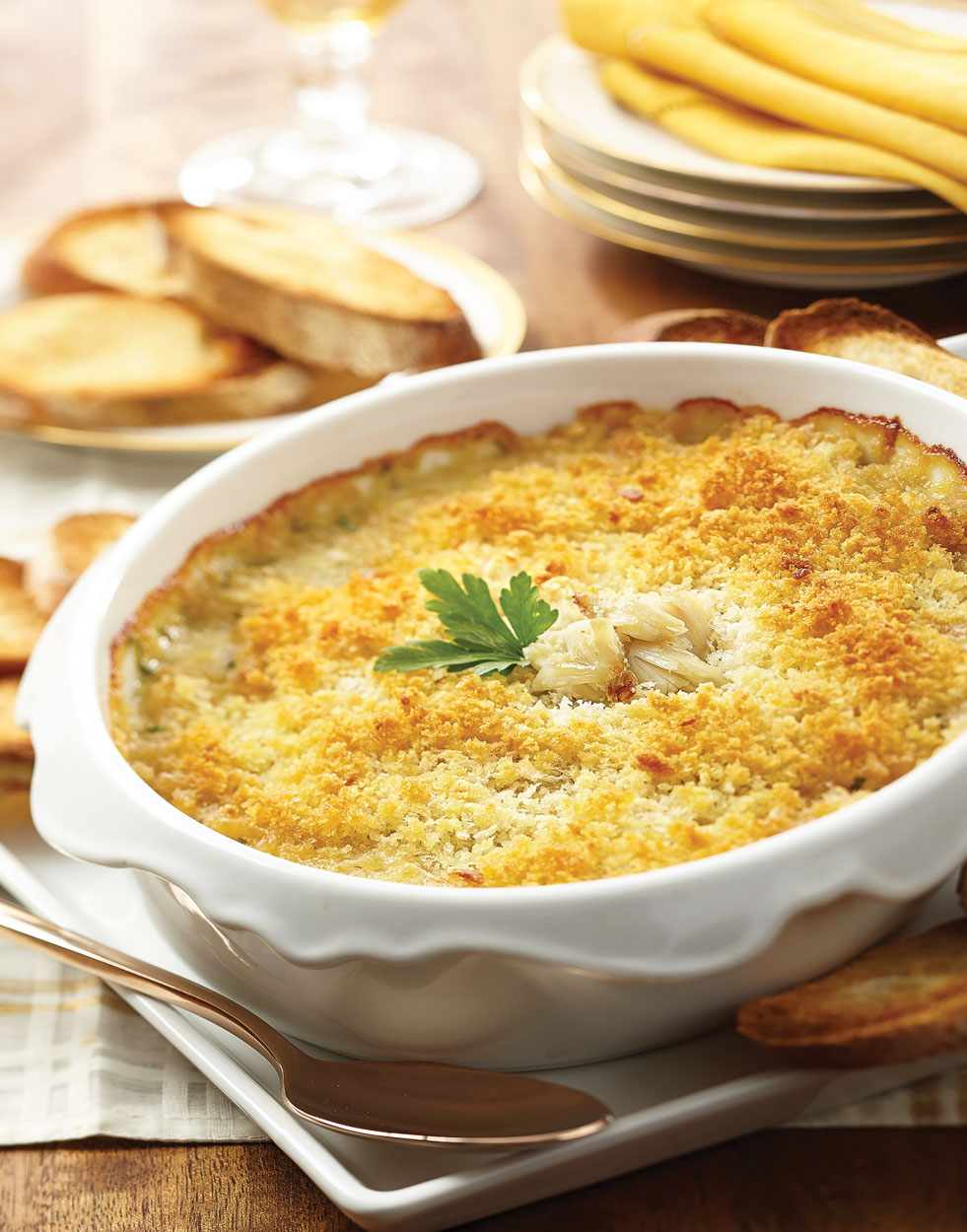 Creamy Crab Dip with Brie & Artichokes