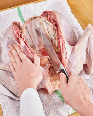 How to Spatchcock a Turkey — Step 4: Crack the Keel