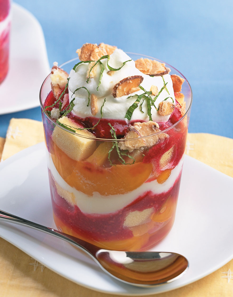 Peach Trifles with Melba Sauce