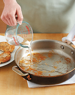 To prevent the alcohol from igniting, it's best to deglaze the pan with the vodka off heat.