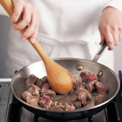 Browning the meat boosts its flavor and color. If you’re in a hurry, you can skip this step.