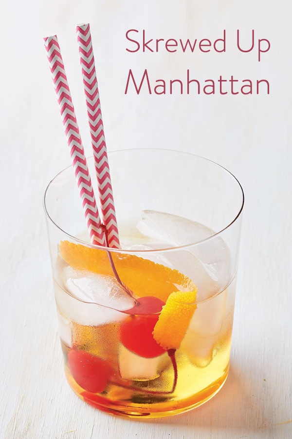 Skrewed Up Manhattan drink recipe with Skrewball Peanut Butter Whiskey