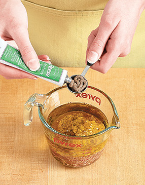 Anchovy paste adds depth to the vinaigrette without fishy flavor, so don’t be tempted to leave it out.