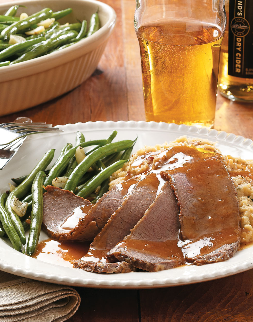 Maple-Cider Brisket with parsnip & apple mash