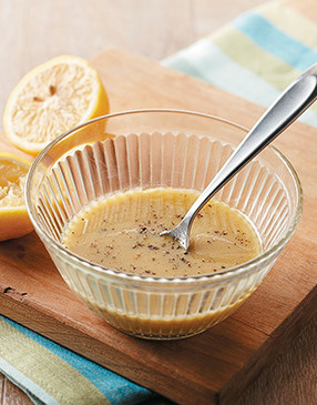 For the best lemon flavor in the vinaigrette, be sure to use freshly squeezed lemon juice.