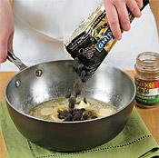 Add chocolate chips to sugar mixture and let sit 2 minutes to allow chocolate to melt.
