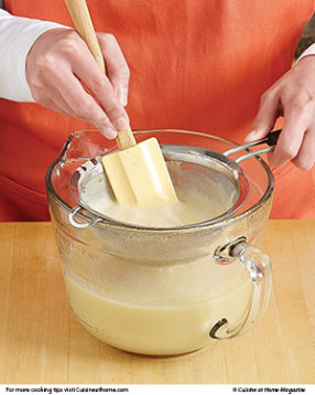 For silky smooth soup, strain it through a fine-mesh sieve and press with a spatula to remove any fibrous bits.