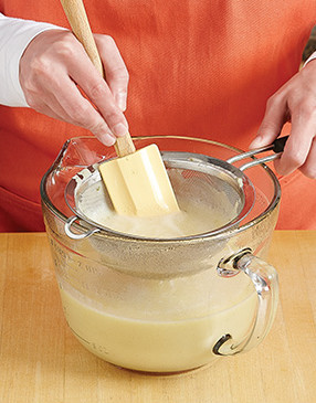 For silky smooth soup, strain it through a fine-mesh sieve and press with a spatula to remove any fibrous bits.