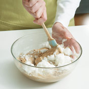Gently fold the egg whites into the batter. Overfolding will cause the whites to lose their volumizing effect.