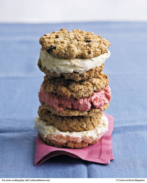 Oatmeal Cookie Ice Cream Sandwiches
