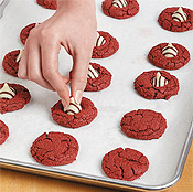 Take the candies out of the freezer just before taking the cookies out of the oven.