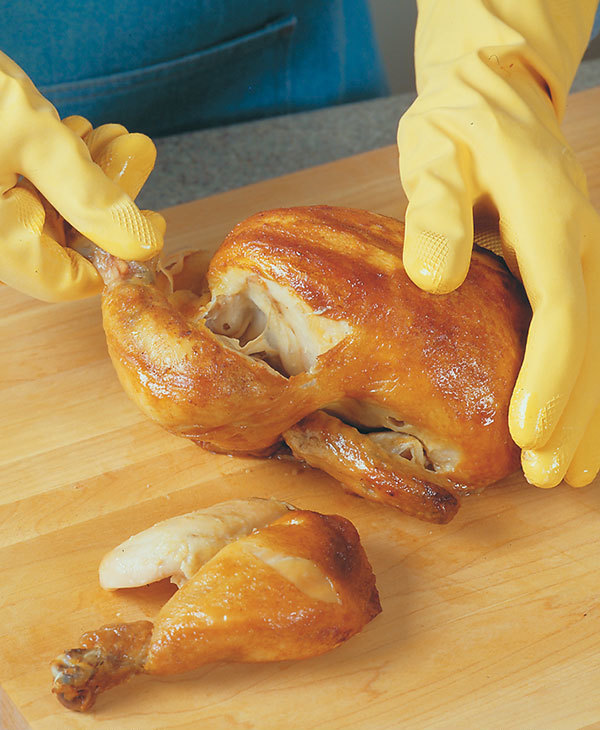 Save Your Hands When Pulling Hot Meat Off the Bones-With Gloves!
