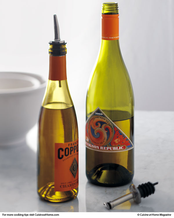 Reuse Wine Bottles for Storing Oil