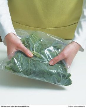 Hack for "Chopping" Leafy Greens