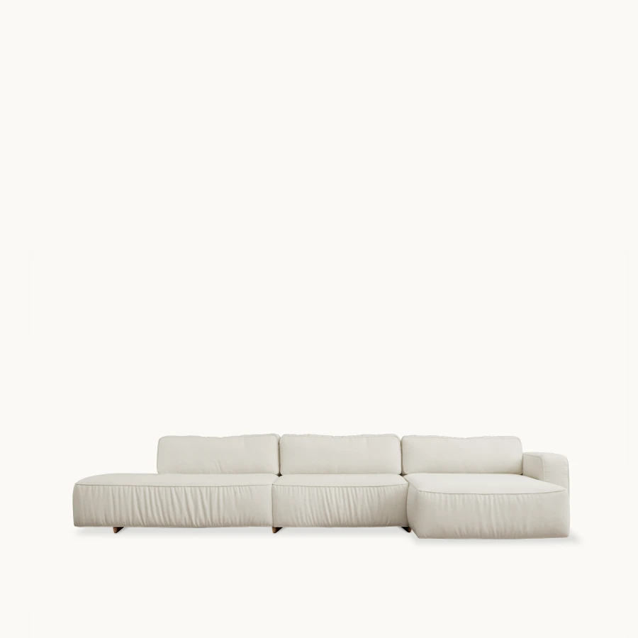 Supersoft | 4-seater with open armrest and chaise lounge from Fogia 