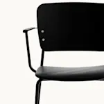 Mono | Metal Base with armrests, upholstered seat from Fogia