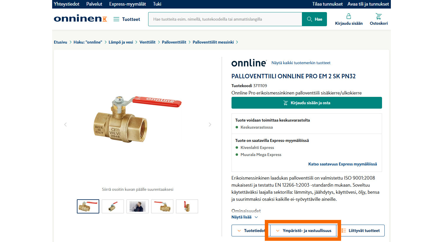 Kuvabanneri - Päästö- ja ympäristöraportti 1
