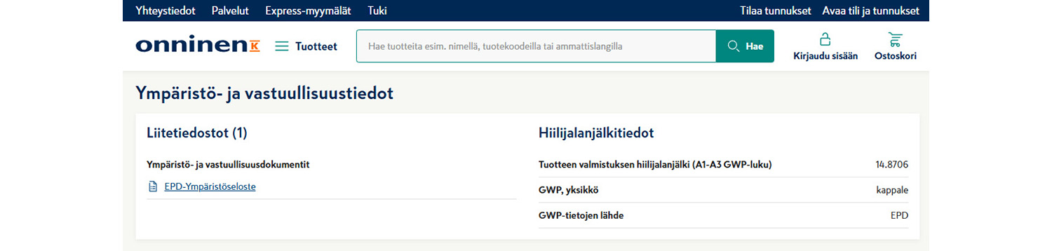 Kuvabanneri - Päästö- ja ympäristöraportti 2