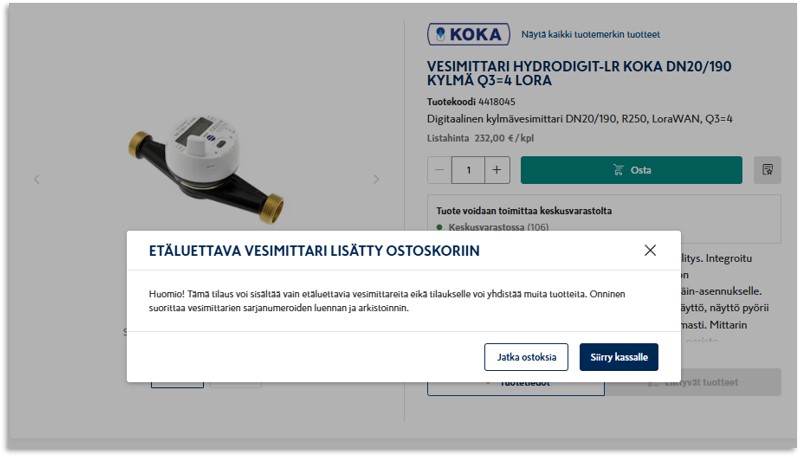 Kuvabanneri - Uutta verkkokaupassa -sivulle - Vesimittarit 1