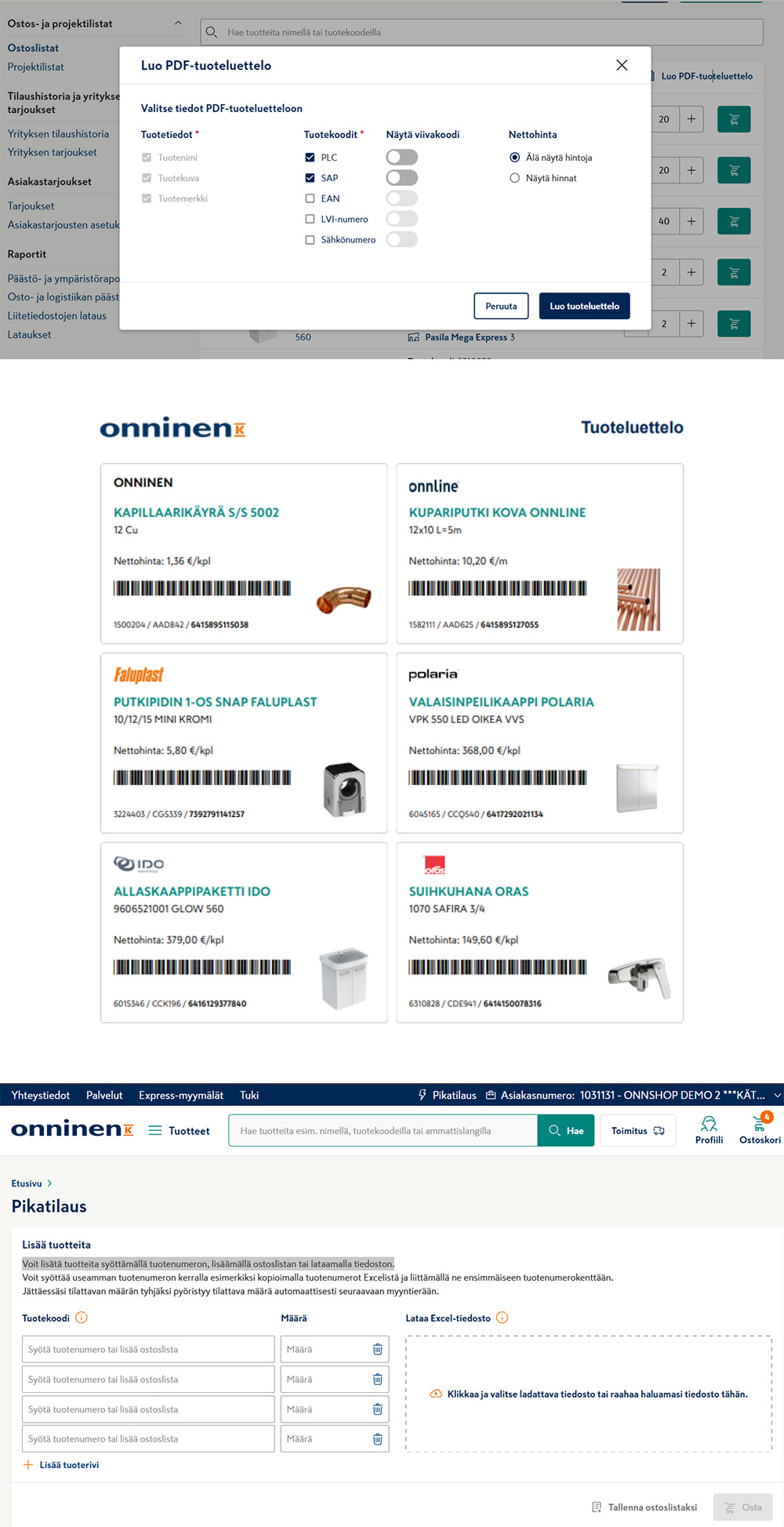 Kuvabanneri - Uutta verkkokaupassa -sivulle - PDF-tuoteluettelon luonti
