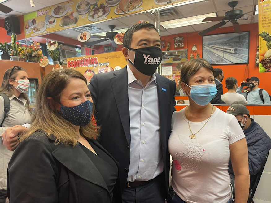 Andrew and supporters